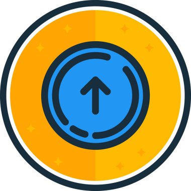 Yuvarlak bir simgenin vektör illüstrasyonu