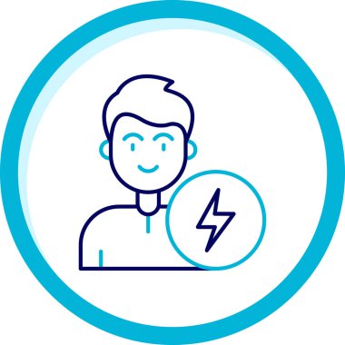 Şimşek simgesinin vektör illüstrasyonu