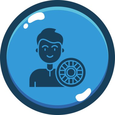 Tamirci. Web simgesi basit illüstrasyon