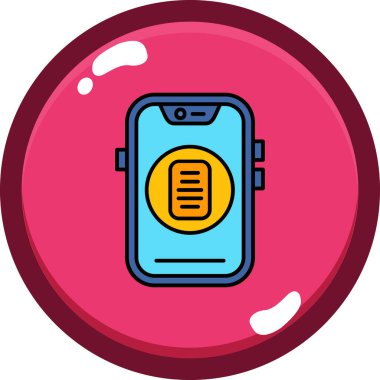 Belge doldurulmuş karikatür düğmesi vektör simgesi çizimi