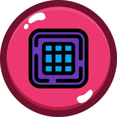 Oyun topu ikonu. İnternet için futbol vektör simgelerinin özet çizimi