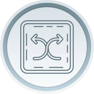 Benzersiz sol vektör çizgisi simgesi