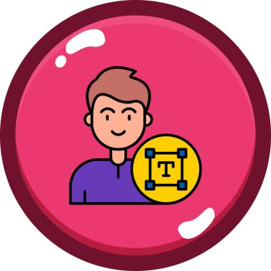 Elinde bardak olan bir adamın çizgi film karakterinin vektör çizimi