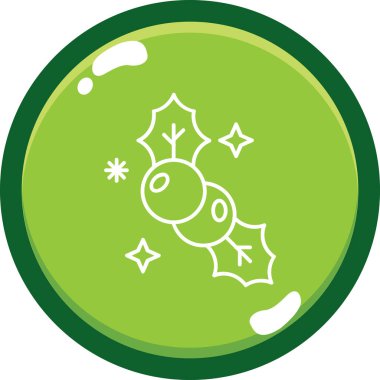 Bir noel balosu simgesinin vektör çizimi