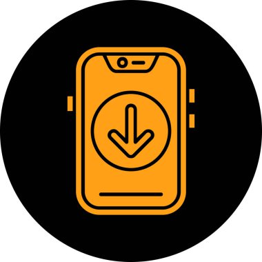 Akıllı telefon. Web simgesi basit illüstrasyon