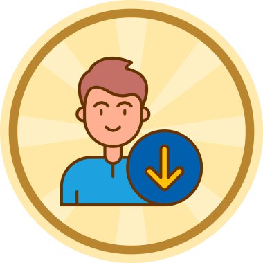 Bir simgenin vektör illüstrasyonu