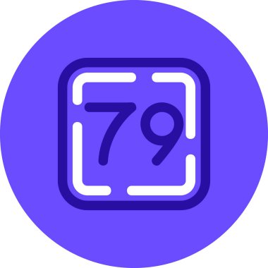 Mavi ve beyaz bir ikonun vektör illüstrasyonu