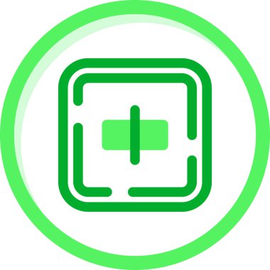 Yeşil düğmenin vektör illüstrasyonu