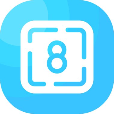 8 numaralı vektör simgesi kişisel, ticari ve herhangi bir tasarım için basit vektör çizimi