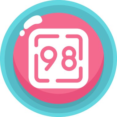 Doldurulmuş 8 tarih simgesi - özet biçimi