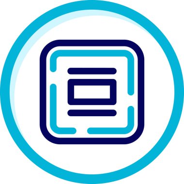 Mavi ve beyaz bir ikonun vektör illüstrasyonu