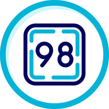 9 9 simgesinin vektör illüstrasyonu