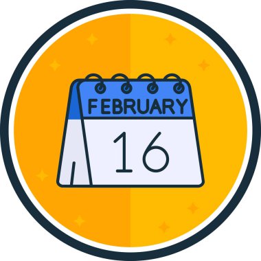 Tek bir takvim simgesinde 15 Şubat tarihi