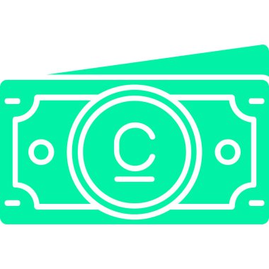 Dolar banknotu. Web simgesi basit illüstrasyon