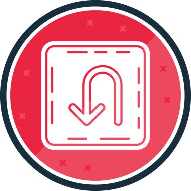 trend tasarım biçimi arka planında aşağı ok simgesi