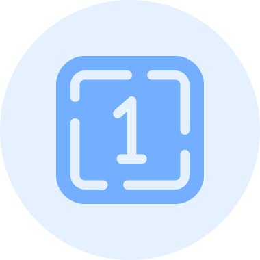 Beyaz arkaplanda bir numaralı simge, vektör illüstrasyon tasarımı