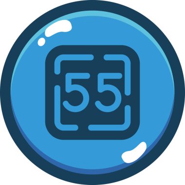 Moda stili izole edilmiş beş 55 simgesi