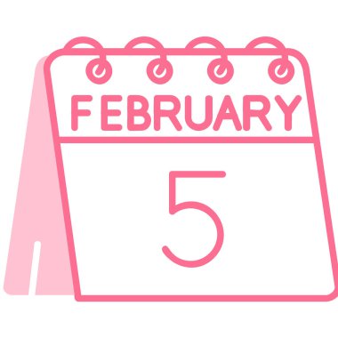 5 Şubat takviminde tek satır simgesi