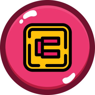 b b simgesinin vektör illüstrasyonu