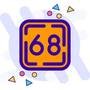 6 numaralı vektör illüstrasyonu