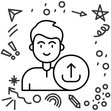 Okları sol tarafı işaret eden bir adam.