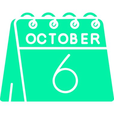 Ekim düz çizgi simgesi tasarımı, vektör illüstrasyonu