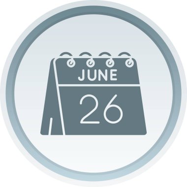 Bir numaralı takvim simgesinde izole edilmiş kişisel tarihin gösterimi