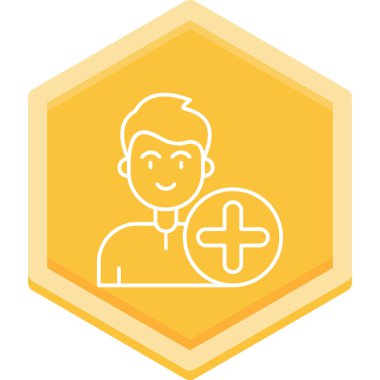 Hastanedeki bir adamın vektör çizimi