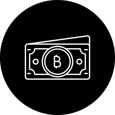 Bitcoin simgesi vektör illüstrasyonu