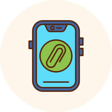 akıllı telefon ekran vektör illüstrasyon tasarımı üzerinde akıllı twatch