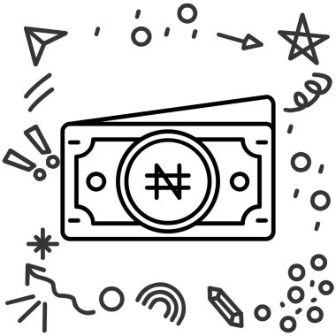 Bir dolar simgesinin vektör illüstrasyonu