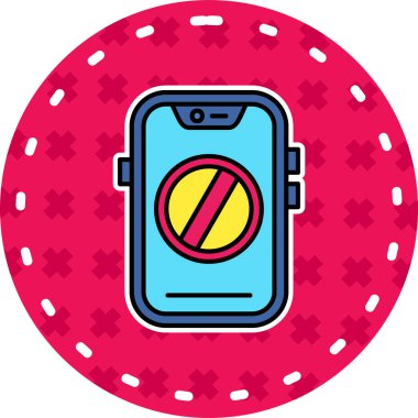 Cep telefonu simgesinin vektör illüstrasyonu