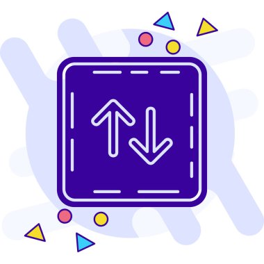 Eğilim biçimi izole edilmiş arkaplanda ok simgesi