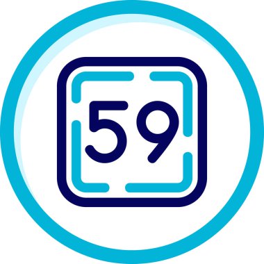 68 yıllık modern tasarım simgesi, vektör illüstrasyonu