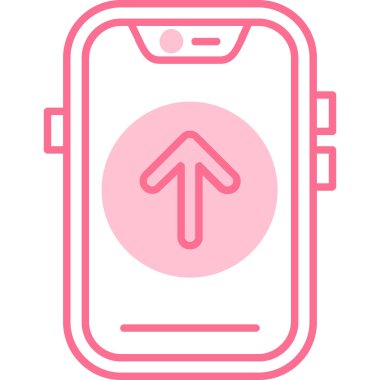 Akıllı telefon simgesinin vektör illüstrasyonu