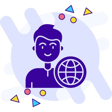 avatar erkek kişi simgesi - özet biçimi