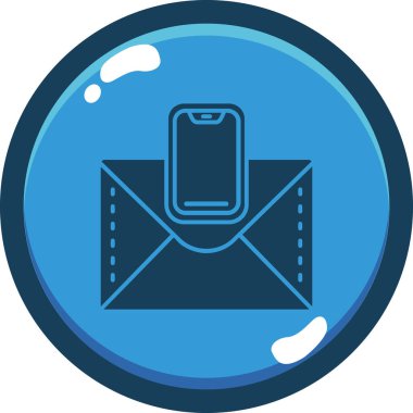 zarf e- posta simgesi, vektör illüstrasyonu