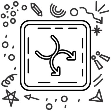 Sihirli sihirli ikon ana hatlarıyla