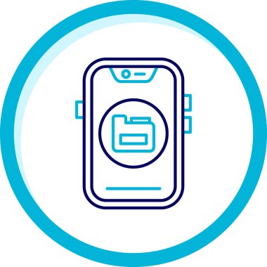 Akıllı telefon simgesinin vektör illüstrasyonu