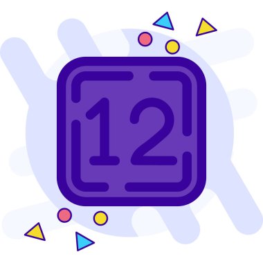 1 numaralı vektör renk çizgisi simgesi