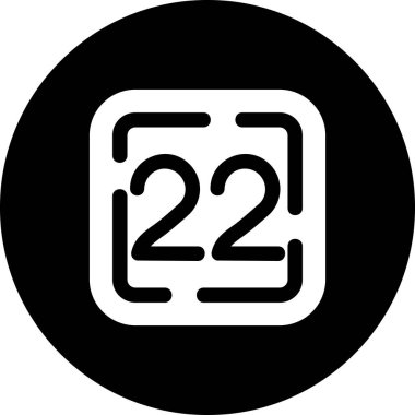 20 saat simgesinin vektör çizimi