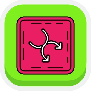 Yeşil arka planda izole edilmiş kalp ikonu olan yapboz parçalarını doldurdum. Sevgi, sevgi, sevgi, sevgi, internet ve gündüz ikonu. vektör.