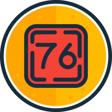 7 numaralı simge tasarımı, vektör illüstrasyonu