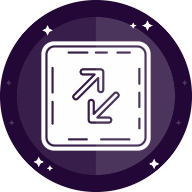 Bir pusulanın yuvarlak çerçevesinin vektör simgesi