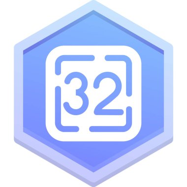 Mavi ve beyaz bir ikonun vektör illüstrasyonu