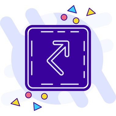 Bir yol simgesinin vektör illüstrasyonu