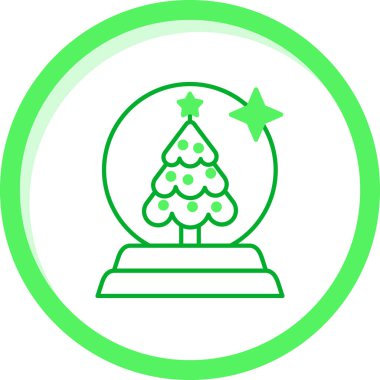 Noel ağacı simgesi, vektör illüstrasyonu