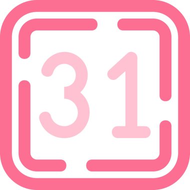 3 numaralı simge tasarım vektör çizimi