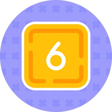 7 numaralı web simgesi, vektör illüstrasyonu