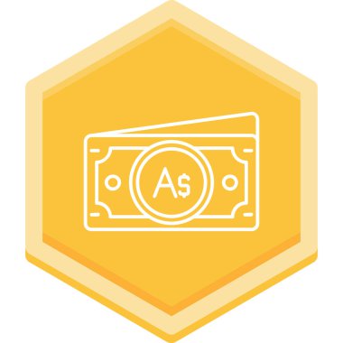 Para ikonu. Web için basit para birimi vektör sembolü çizimi